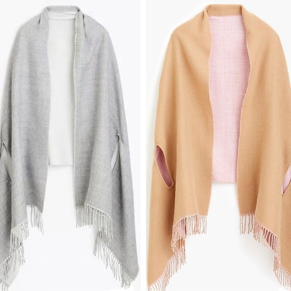 J. Crew Reversible Cape Wrap bundle - Picture 2 of 12